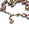 1980s Vintage DE Luxe Glass Necklace, Pink