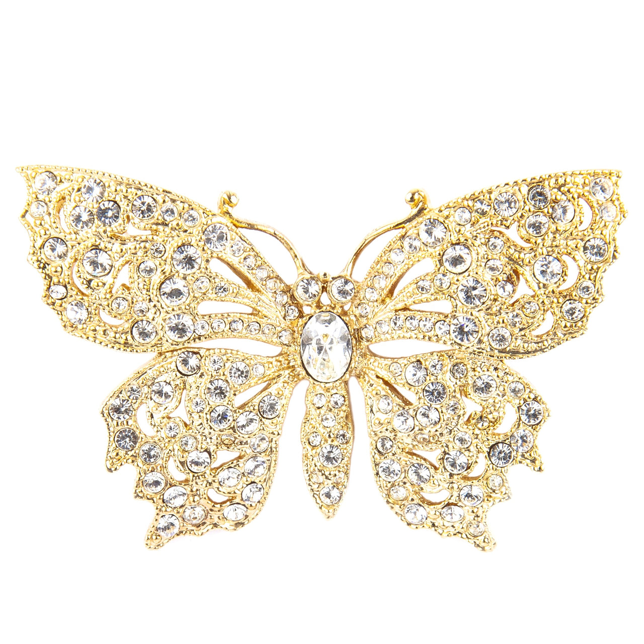 Attwood & Sawyer Swarovski Crystal Butterfly Brooch