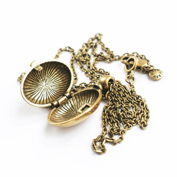 J.Crew Brass Locket Pendant