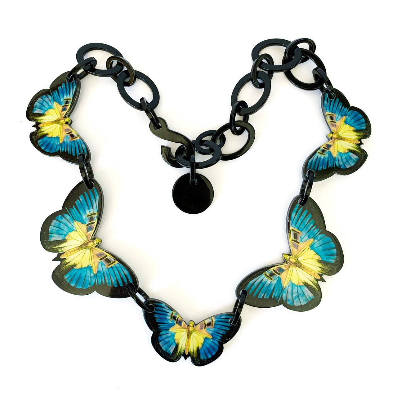 Contemporary Resin Butterfly Necklace