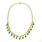 Green Glass Droplets Chain