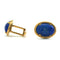 Blue glass 1960s cufflinks