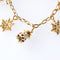 London Collection Festive Snowman Bracelet, Gold Plate, Multicolour