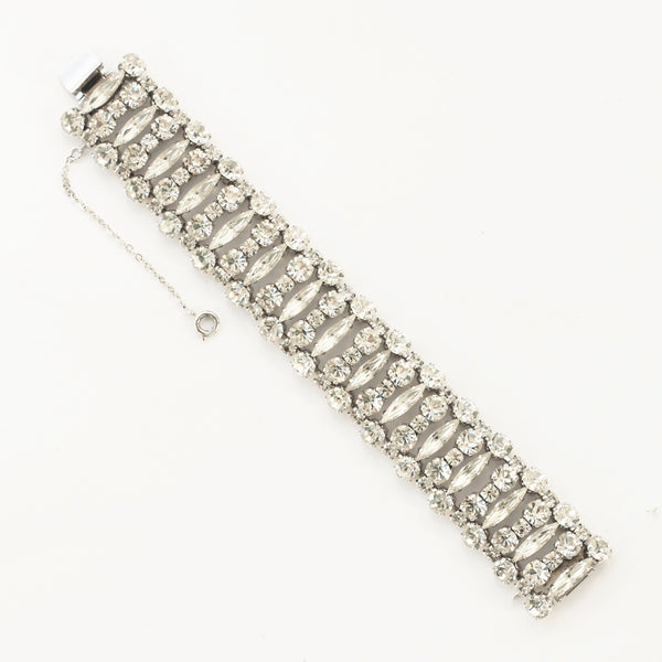 1950s vintage sherman diamante bracelet, vintage wedding jewellery bracelet