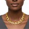 gold plated square link helen rubenstien necklace