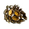 Olive Green 1950s Rhinestone brooch