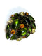 Olive Green 1950s Rhinestone brooch