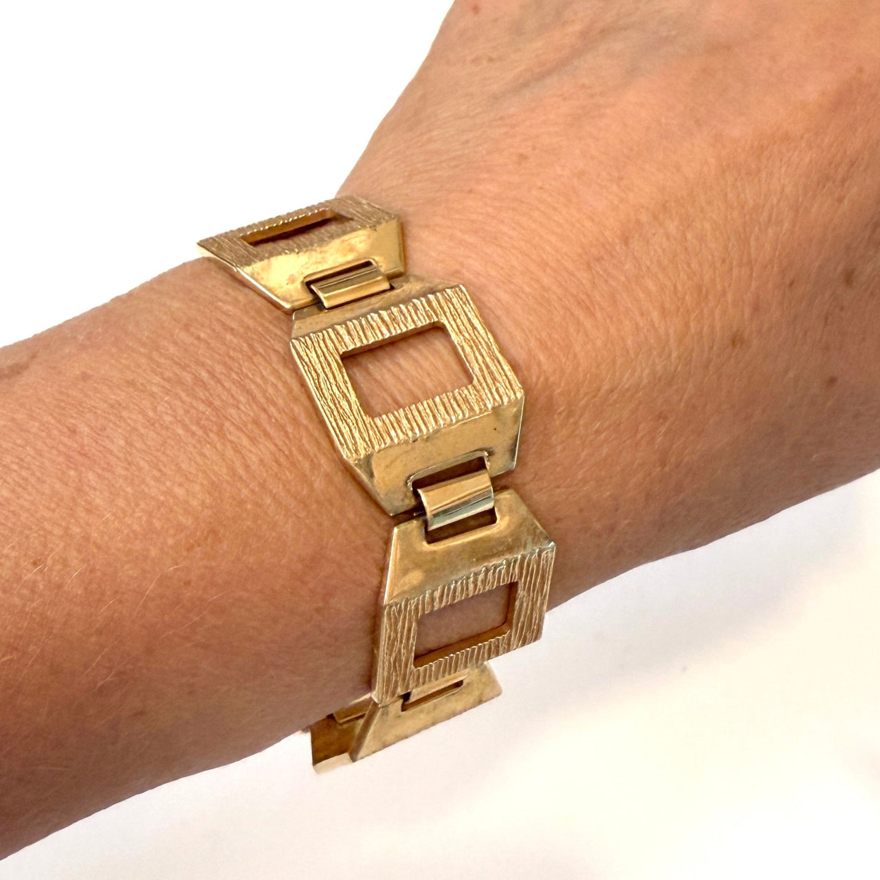 Vintage gold plated Geometric Bracelet