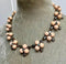 Vintage J Crew necklace in peach and grey