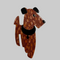 Warm toned Ric the Dog brooch by Lea Stein