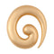 A gold-plated Monet matt swirl brooch in a soft matt finish.