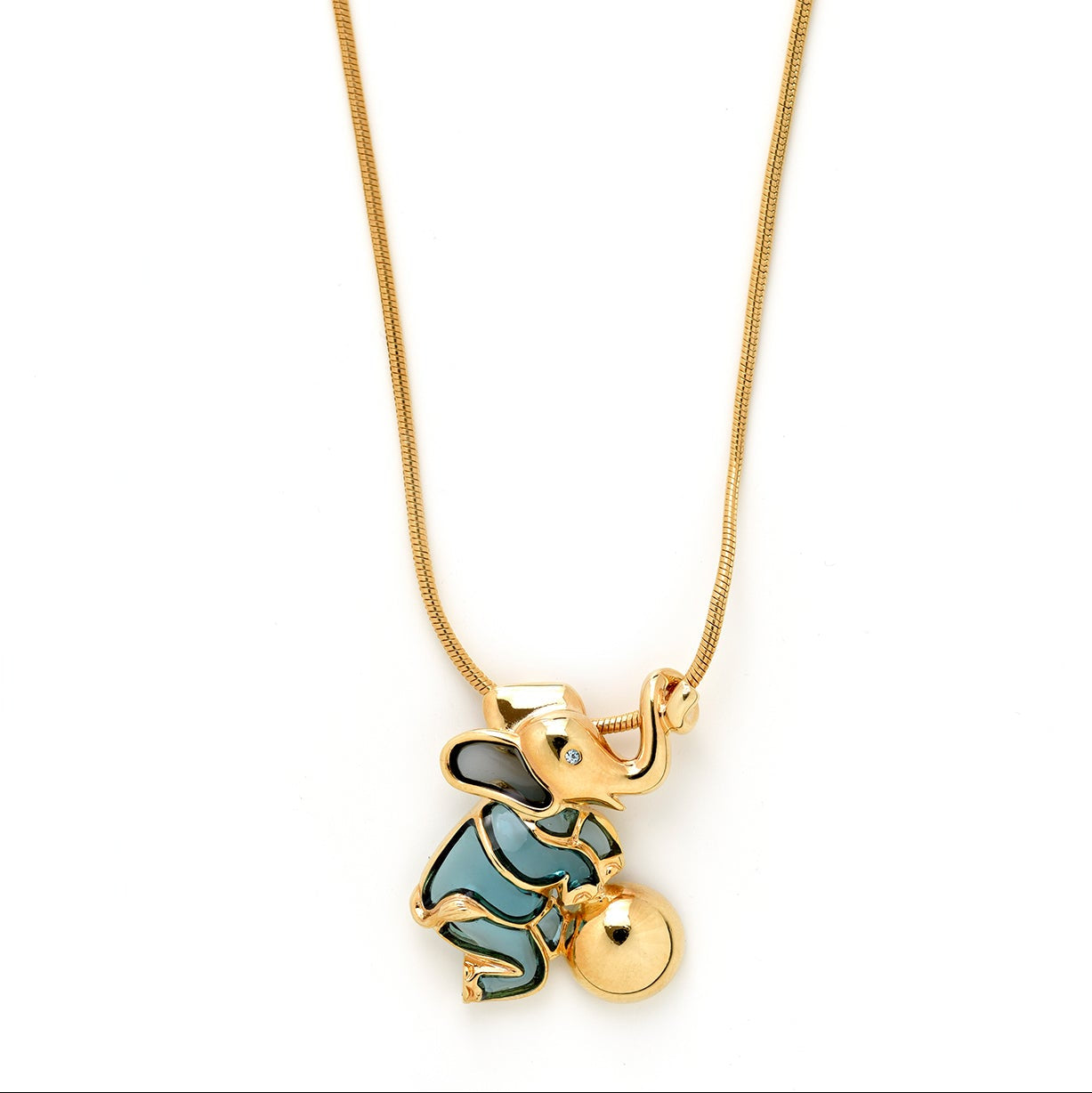 Gold Plated Elephant pendant necklace