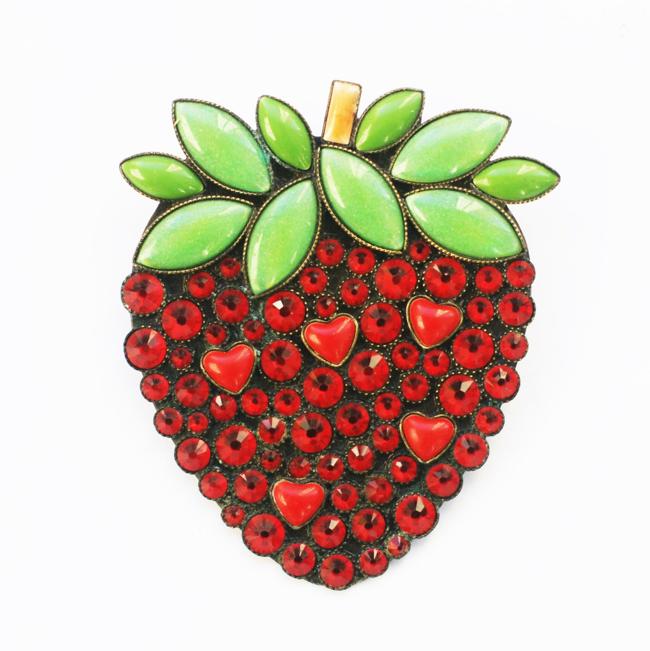 Vintage Kon Plott Strawberry Brooch