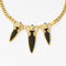 uk vintage Wedgewood necklace in gold plate and black on white background