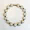 silver venetian glass bead necklaceon a white background