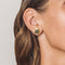 gold plated hematite star of Vergina stud earrings