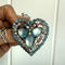 sparkly brooch pale blue 1950s