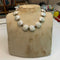 silver venetian beads on a manequin