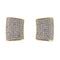 A pair of vintage Swarovski clip-on earrings with gold plating and pave set crystals.