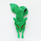 original lea stein green fox brooch with red eyes on white background