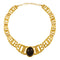 1980s Vintage Monet Chunky Statement Necklace, Gold Plate, Black