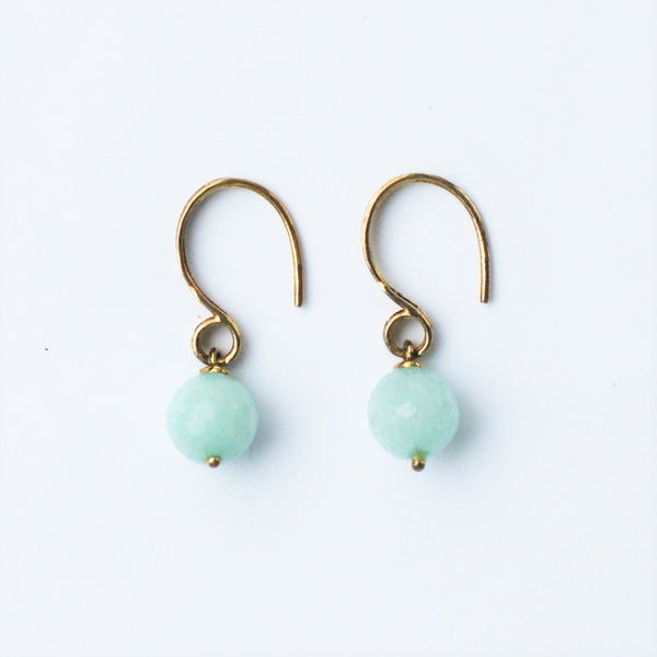 Drop Eau De Nil  Semi-precious Earrings