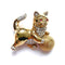 Attwood& Sawyer kitten with ball of wool gold plated brooch 