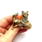 Attwood And Sawyer brooch kitten gold plate vintage