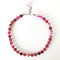 Fuchsia Dyed Agate Beads Necklace