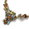 close up of vintage autumnal swarovski crystal necklace 