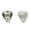 1980s Vintage Diamanté Heart Clip On Earrings