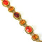 1990s Vintage Joan Rivers Bracelet, Gold Plate, Orange