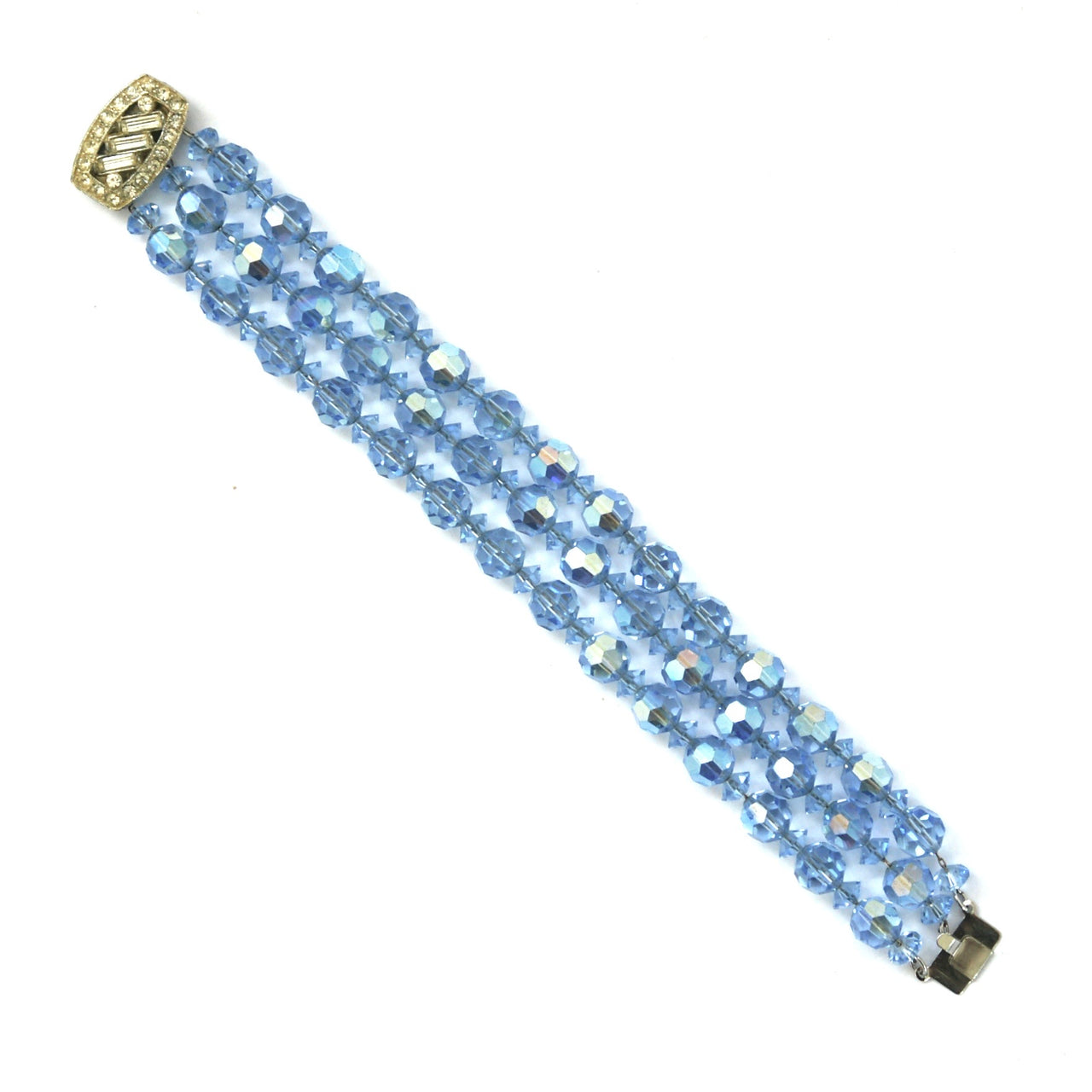 1960s Vintage Crystal Bracelet, Blue