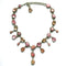 1980s Vintage DE Luxe Glass Necklace, Pink