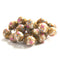 Wedding cake venetian beads pink blue white beige gold tone.