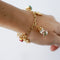 London Collection Festive Snowman Bracelet, Gold Plate, Multicolour